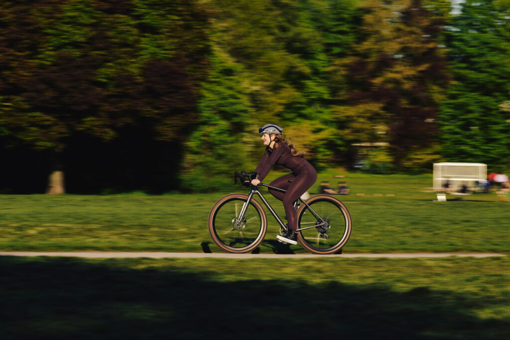 Biker on the way